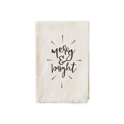 Merry and Bright Christmas Cotton Canvas Muslin Napkins - The Cotton and Canvas Co.