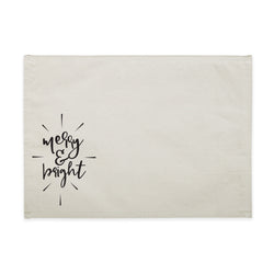 Merry and Bright Christmas Cotton Canvas Party Place Mat - The Cotton and Canvas Co.