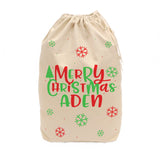 Personalized Modern Merry Christmas Santa Sack - The Cotton and Canvas Co.