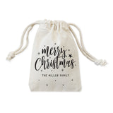 Personalized Merry Christmas Holiday Favor Bags, 6-Pack - The Cotton and Canvas Co.