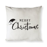 Merry Christmas Cotton Canvas Holiday Pillow Cover - The Cotton and Canvas Co.