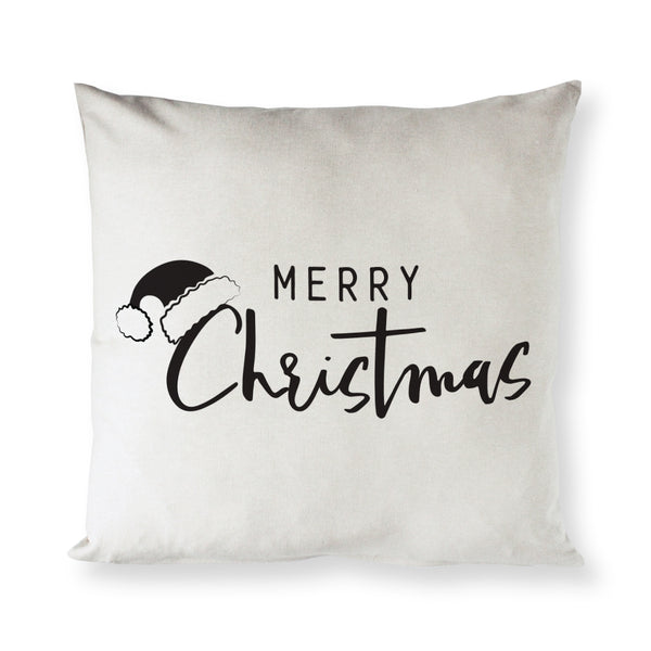 The Cotton and Canvas Co. Merry Christmas Cotton Canvas Holiday Pillow Cover