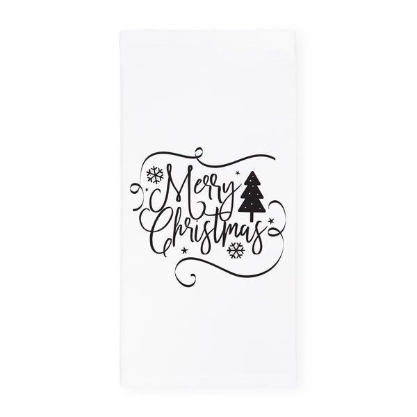 The Cotton and Canvas Co. Merry Christmas Cotton Canvas Kitchen Tea Towel