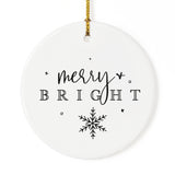Merry + Bright Christmas Ornament - The Cotton and Canvas Co.