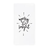 Merry and Bright Cotton Canvas Christmas Kitchen Tea Towel - The Cotton and Canvas Co.