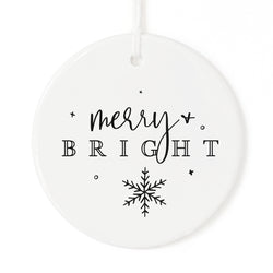 Merry + Bright Christmas Ornament - The Cotton and Canvas Co.