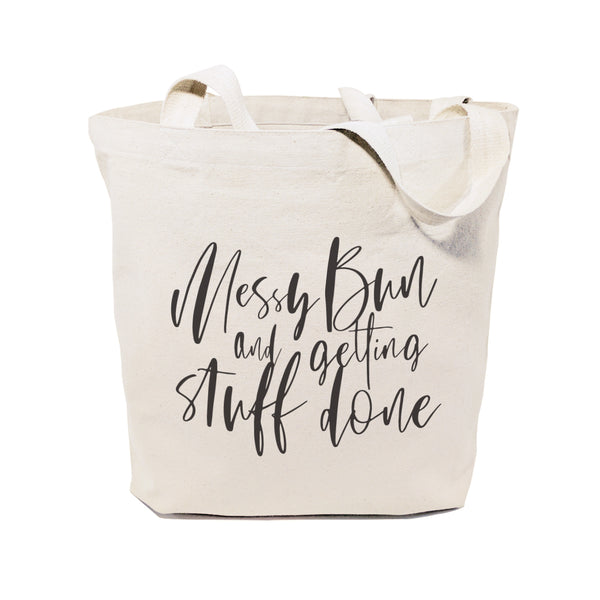 The Cotton and Canvas Co. Messy Bun and Getting Stuff Done Cotton Canvas Tote Bag