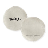 Mine and Yours Cotton Canvas Drink Coasters, Set of 4 - The Cotton and Canvas Co.