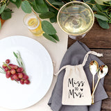 Miss to Mrs. Cotton Canvas Wedding Favor Bags, 6-Pack - The Cotton and Canvas Co.