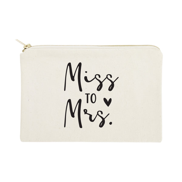 The Cotton and Canvas Co. Miss to Mrs. Cotton Canvas Cosmetic Bag