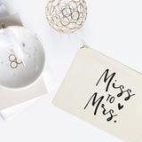 Miss to Mrs. Cotton Canvas Cosmetic Bag - The Cotton and Canvas Co.