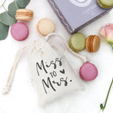 Miss to Mrs. Cotton Canvas Wedding Favor Bags, 6-Pack - The Cotton and Canvas Co.