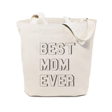 Modern Best Mom Ever Cotton Canvas Tote Bag - The Cotton and Canvas Co.