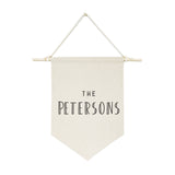 Personalized Family Name Modern Hanging Wall Banner - The Cotton and Canvas Co.