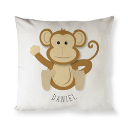 Personalized Monkey Baby Pillow Cover - The Cotton and Canvas Co.
