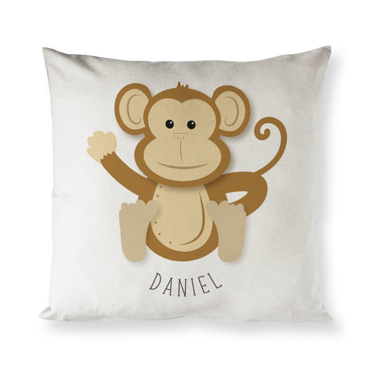 Personalized Monkey Baby Pillow Cover - The Cotton and Canvas Co.