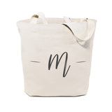 Personalized Handwritten Monogram Cotton Canvas Tote Bag - The Cotton and Canvas Co.