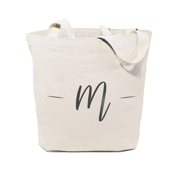 The Cotton and Canvas Co. Personalized Handwritten Monogram Cotton Canvas Tote Bag