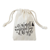 Most Wonderful Time of the Year Christmas Holiday Favor Bags, 6-Pack - The Cotton and Canvas Co.