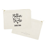 Personalized Mother of the Bride Cotton Canvas Cosmetic Bag - The Cotton and Canvas Co.