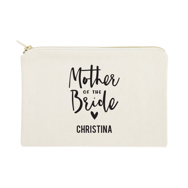 The Cotton and Canvas Co. Personalized Mother of the Bride Cotton Canvas Cosmetic Bag