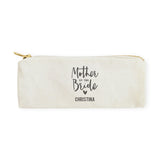Mother of the Bride Personalized Cotton Canvas Pencil Case and Travel Pouch - The Cotton and Canvas Co.