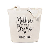 Mother of the Bride Personalized Wedding Cotton Canvas Tote Bag - The Cotton and Canvas Co.