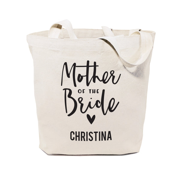 The Cotton and Canvas Co. Mother of the Bride Personalized Wedding Cotton Canvas Tote Bag