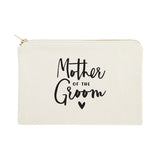 Mother of the Groom Cotton Canvas Cosmetic Bag - The Cotton and Canvas Co.