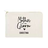 Personalized Mother of the Groom Cotton Canvas Cosmetic Bag - The Cotton and Canvas Co.