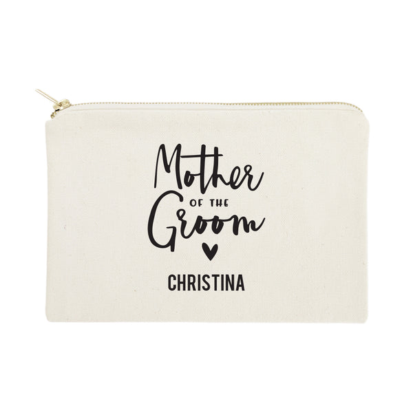 The Cotton and Canvas Co. Personalized Mother of the Groom Cotton Canvas Cosmetic Bag
