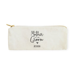 Mother of the Groom Personalized Cotton Canvas Pencil Case and Travel Pouch - The Cotton and Canvas Co.