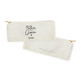 Mother of the Groom Personalized Cotton Canvas Pencil Case and Travel Pouch - The Cotton and Canvas Co.