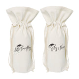 Mr. Naughty and Mrs. Nice Christmas Cotton Canvas Wine Bag - The Cotton and Canvas Co.