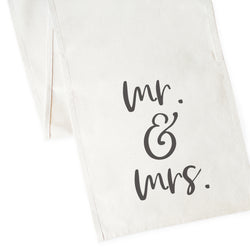 Mr. & Mrs. Cotton Canvas Table Runner - The Cotton and Canvas Co.