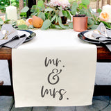 Mr. & Mrs. Cotton Canvas Table Runner - The Cotton and Canvas Co.