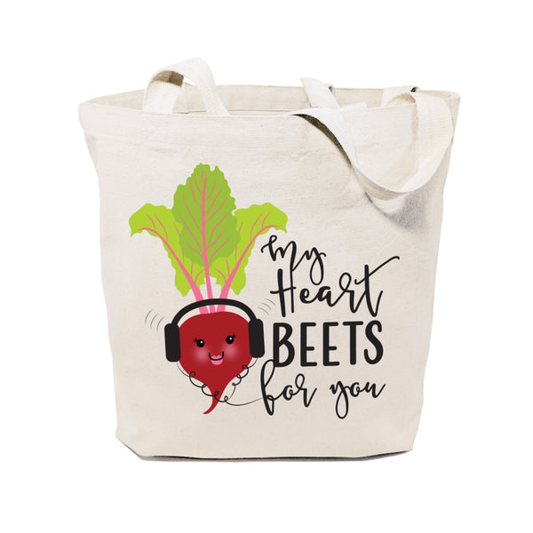 The Cotton and Canvas Co. My Heart Beets for You Cotton Canvas Tote Bag