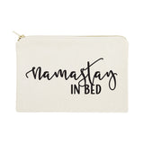 Namastay in Bed Cotton Canvas Cosmetic Bag - The Cotton and Canvas Co.