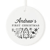 Personalized Name First Christmas Ornament - The Cotton and Canvas Co.