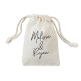 Personalized Couple Name Wedding Favor Bags, 6-Pack - The Cotton and Canvas Co.