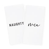 Naughty and Nice Christmas Kitchen Tea Towel, 2-Pack - The Cotton and Canvas Co.