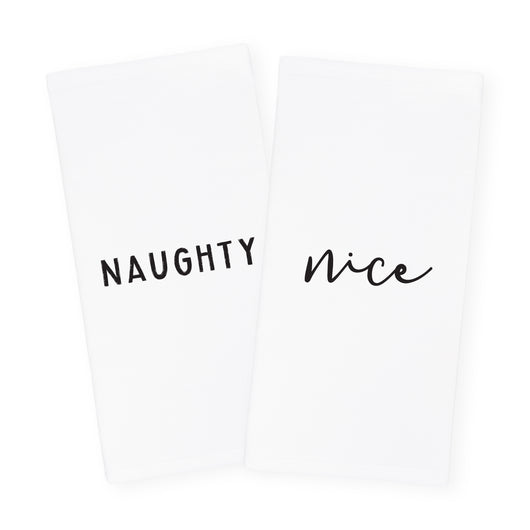 Naughty and Nice Christmas Kitchen Tea Towel, 2-Pack - The Cotton and Canvas Co.