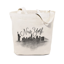 New York Cityscape Cotton Canvas Tote Bag - The Cotton and Canvas Co.
