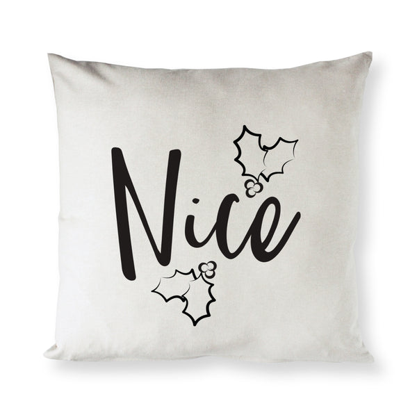 The Cotton and Canvas Co. Nice Christmas Holiday Pillow Cover