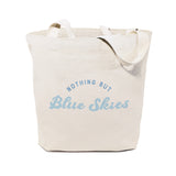 Nothing but Blue Skies Cotton Canvas Tote Bag - The Cotton and Canvas Co.