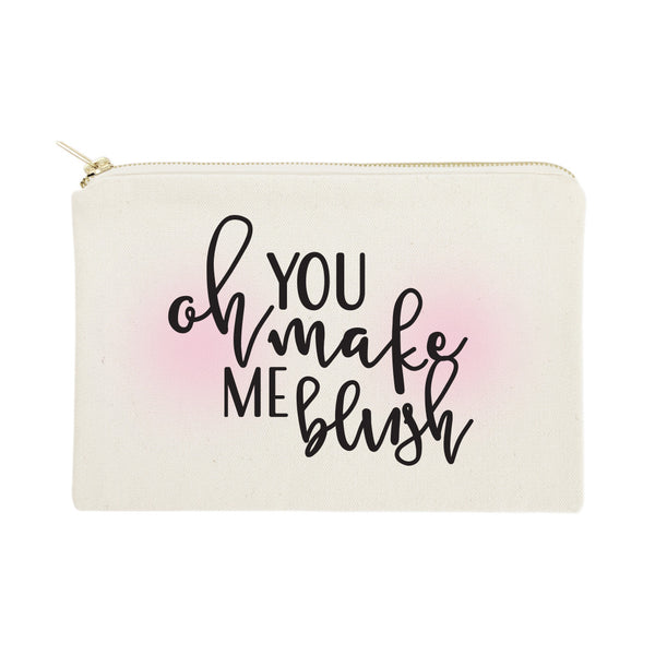 The Cotton and Canvas Co. Oh You Make Me Blush Cotton Canvas Cosmetic Bag