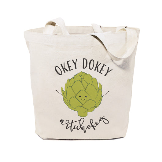 Okey Dokey Artichokey Cotton Canvas Tote Bag - The Cotton and Canvas Co.