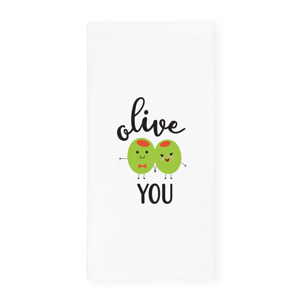 The Cotton and Canvas Co. Olive You Kitchen Tea Towel