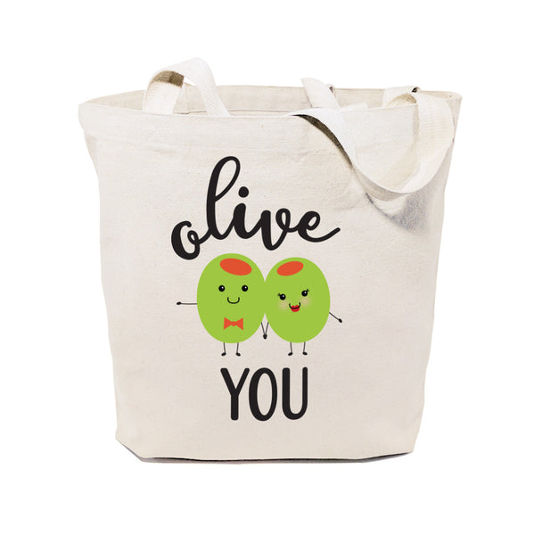 The Cotton and Canvas Co. Olive You Cotton Canvas Tote Bag