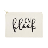 On Fleek Cotton Canvas Cosmetic Bag - The Cotton and Canvas Co.